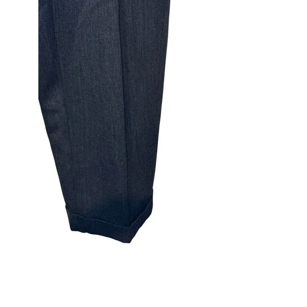 J. Peterman Men's Dress Pants Wool Cuffed Pleated & Cuffed Front Trousers Sz. 34